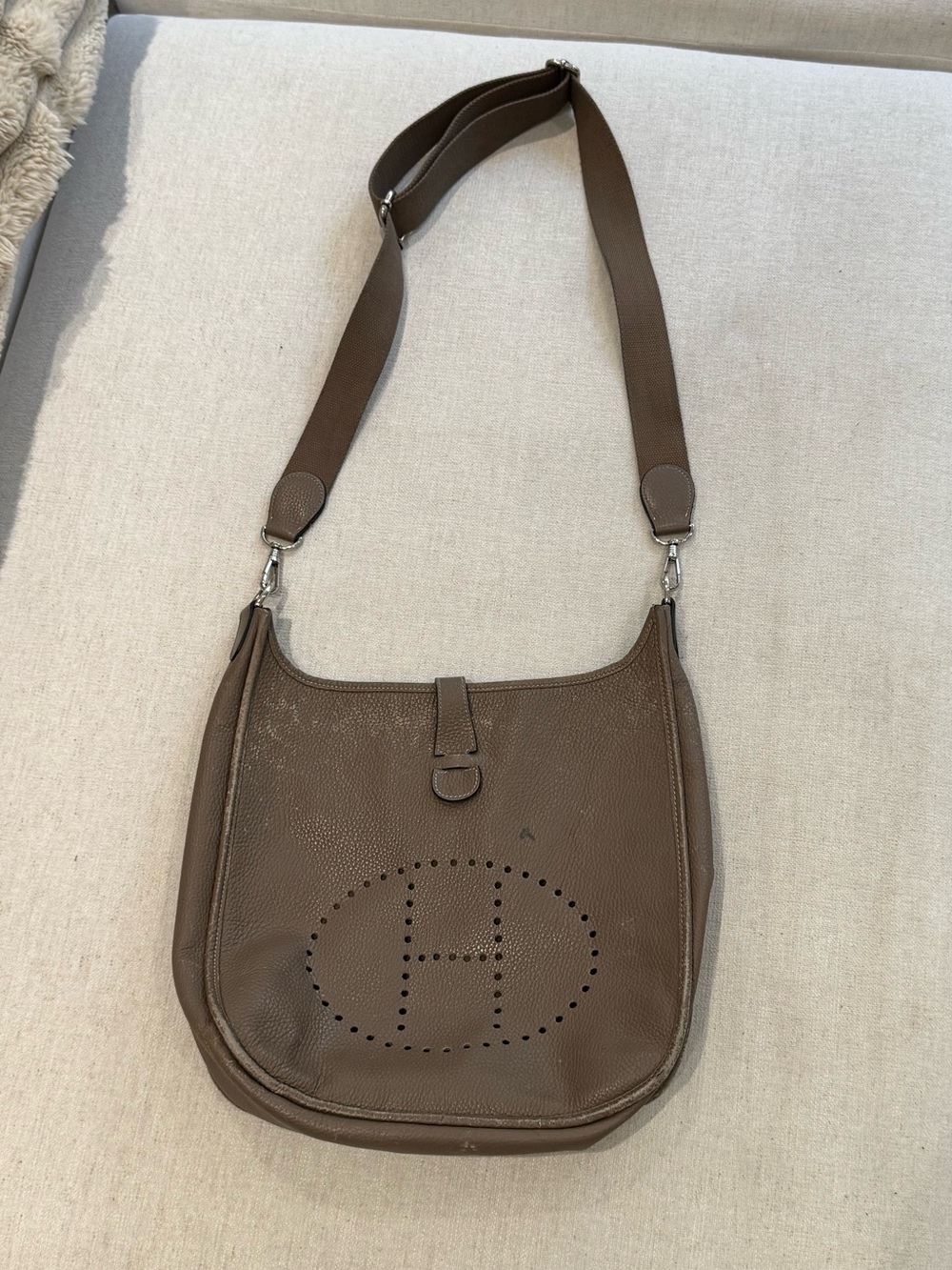 Hermes Evelyne leather crossbody bag